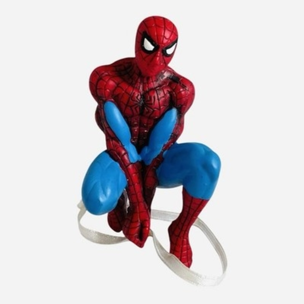 2012 Marvel Spider-Man Christmas Tree Ornament Red Blue Figure 1.5x3" VG